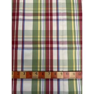 Multicolor Plaid Cotton Blend Fabric 56"w x44"l